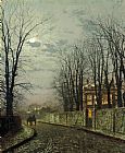 A Wintry Moon by John Atkinson Grimshaw